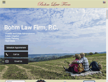 Tablet Screenshot of bohmlawfirm.com